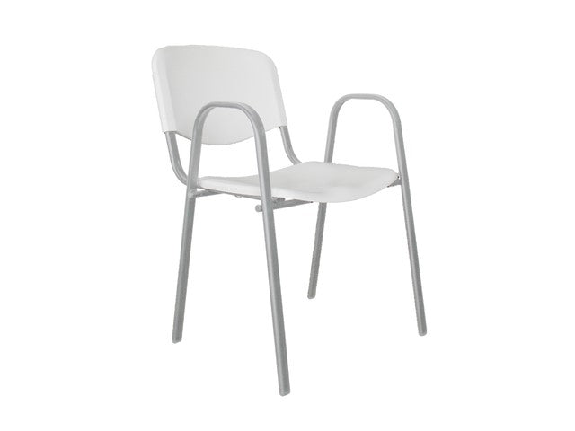 Silla de Visita ISO Colors con Brazos Base Gris