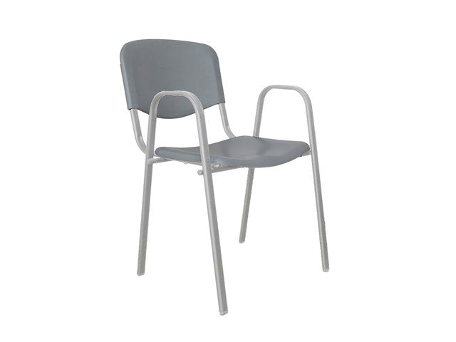 Silla de Visita ISO Colors con Brazos Base Gris