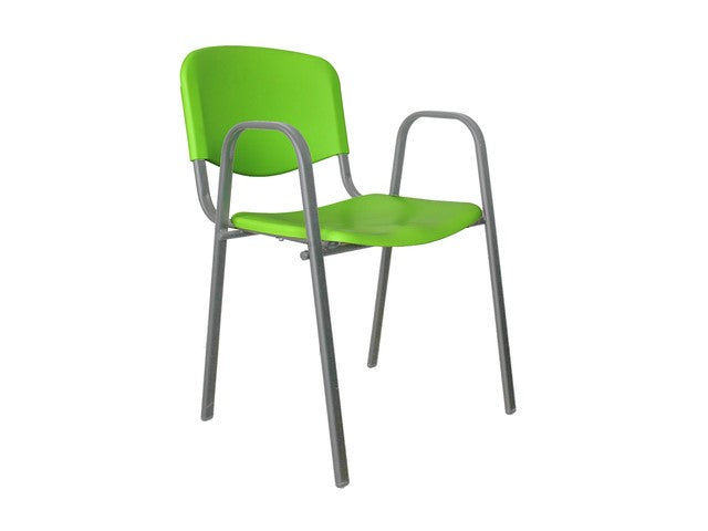 Silla de Visita ISO Colors con Brazos Base Gris
