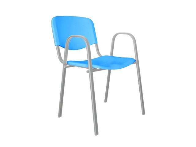 Silla de Visita ISO Colors con Brazos Base Gris