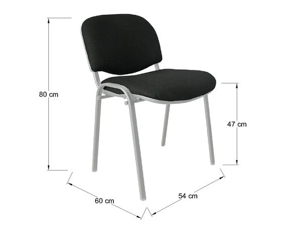 Silla Iso Colors Tapizada Estructura color Negro