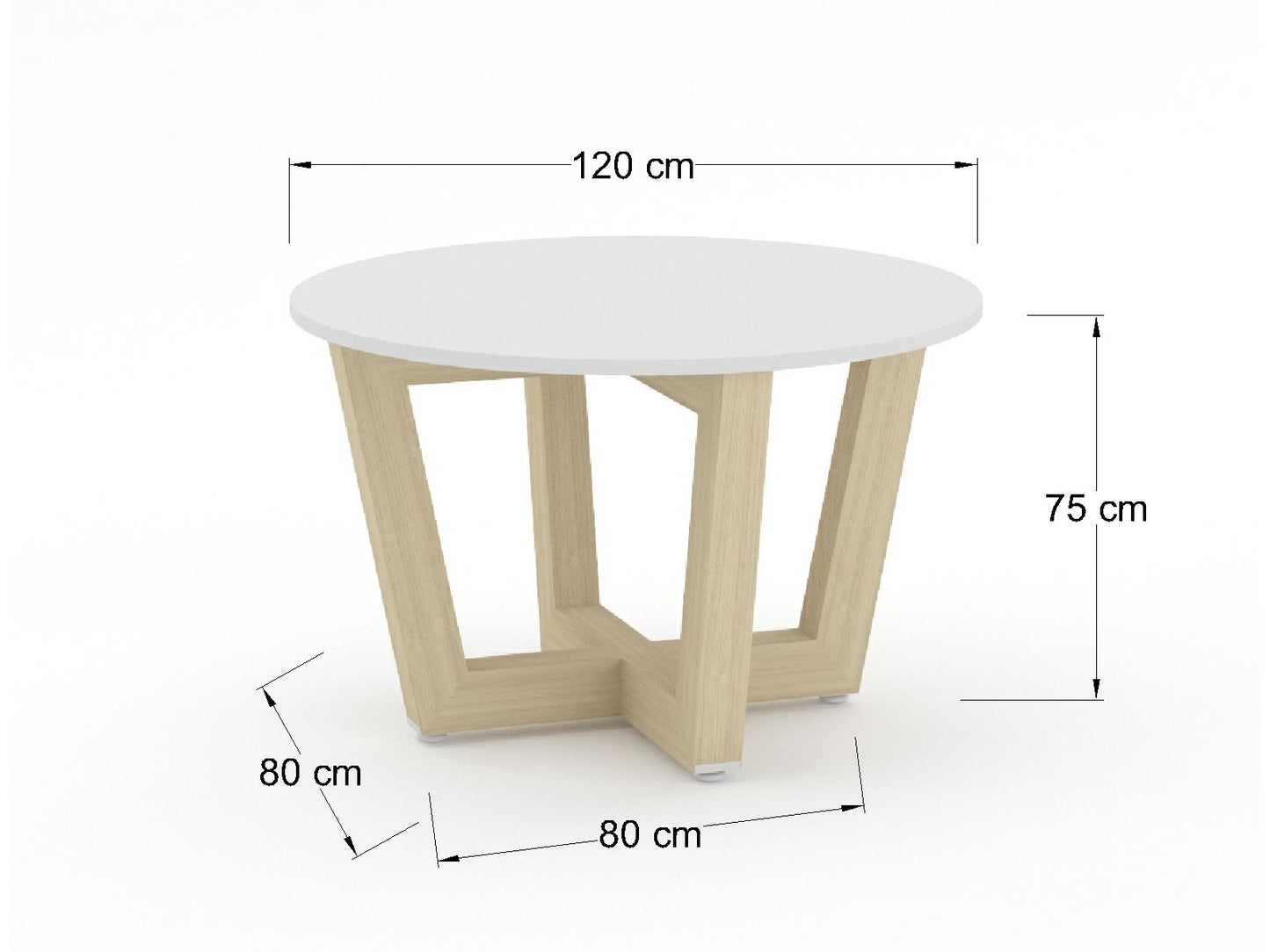Mesa de Juntas Bok con Cubierta Blanca.