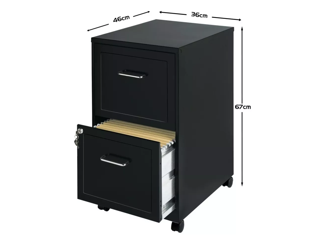 Archivero Vertical de Carga Ligera 2 Gavetas