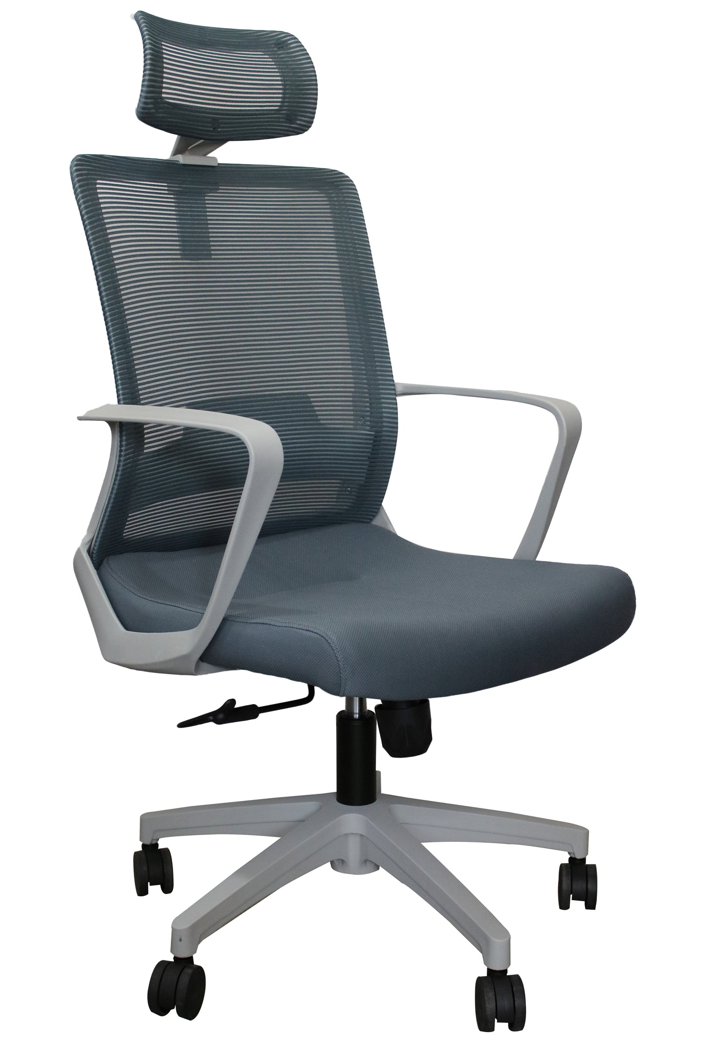 Silla Directiva Moldavia Gris Con Cabecera
