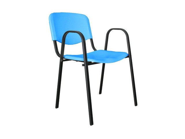 Silla de Visita ISO Colors con Brazos Base Negra