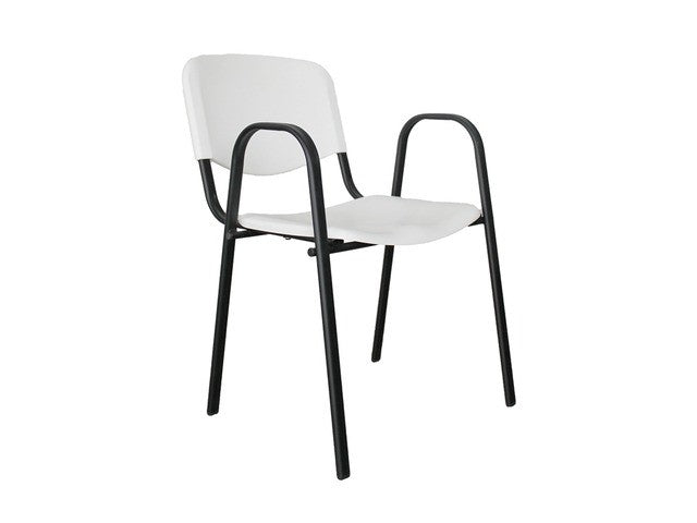 Silla de Visita ISO Colors con Brazos Base Negra