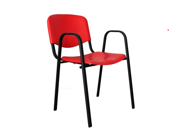 Silla de Visita ISO Colors con Brazos Base Negra