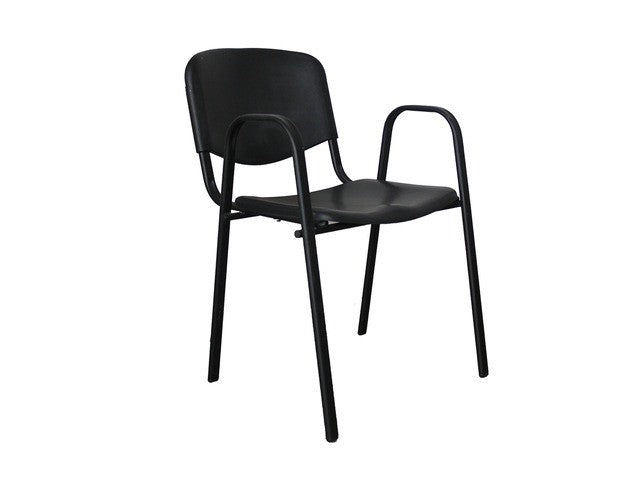 Silla de Visita ISO Colors con Brazos Base Negra