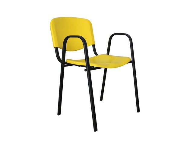 Silla de Visita ISO Colors con Brazos Base Negra