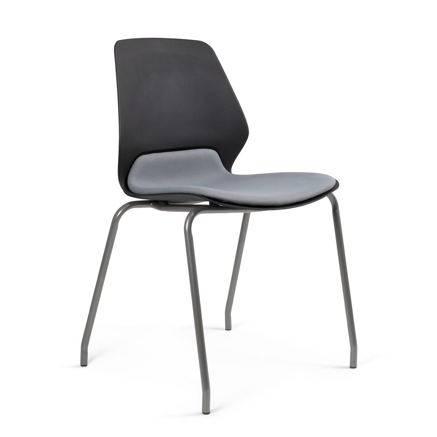 Silla de Visita Kolbe Base Gris Asiento Tapizado