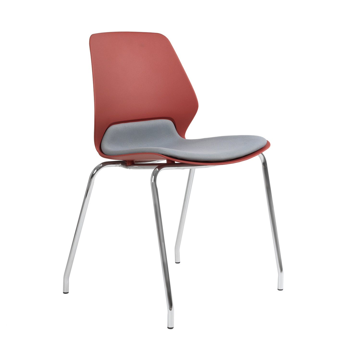 Silla de Visita Kolbe Cromada Asiento Tapizado