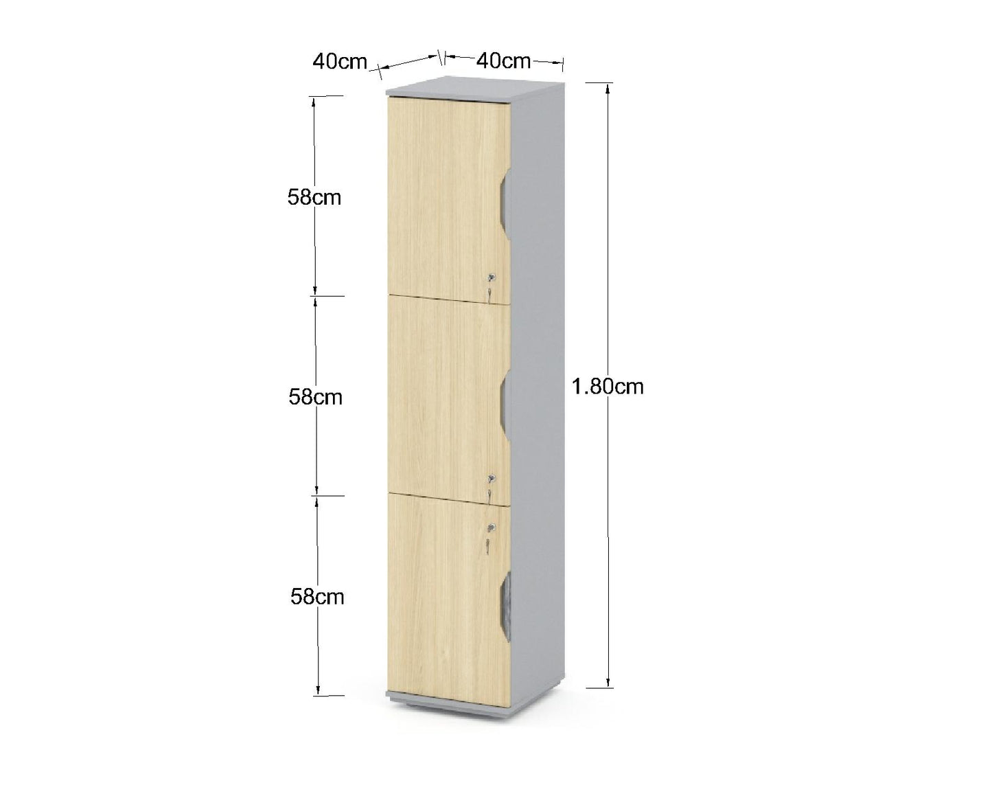 Locker Económico de MDF 3 Puertas LKDF3