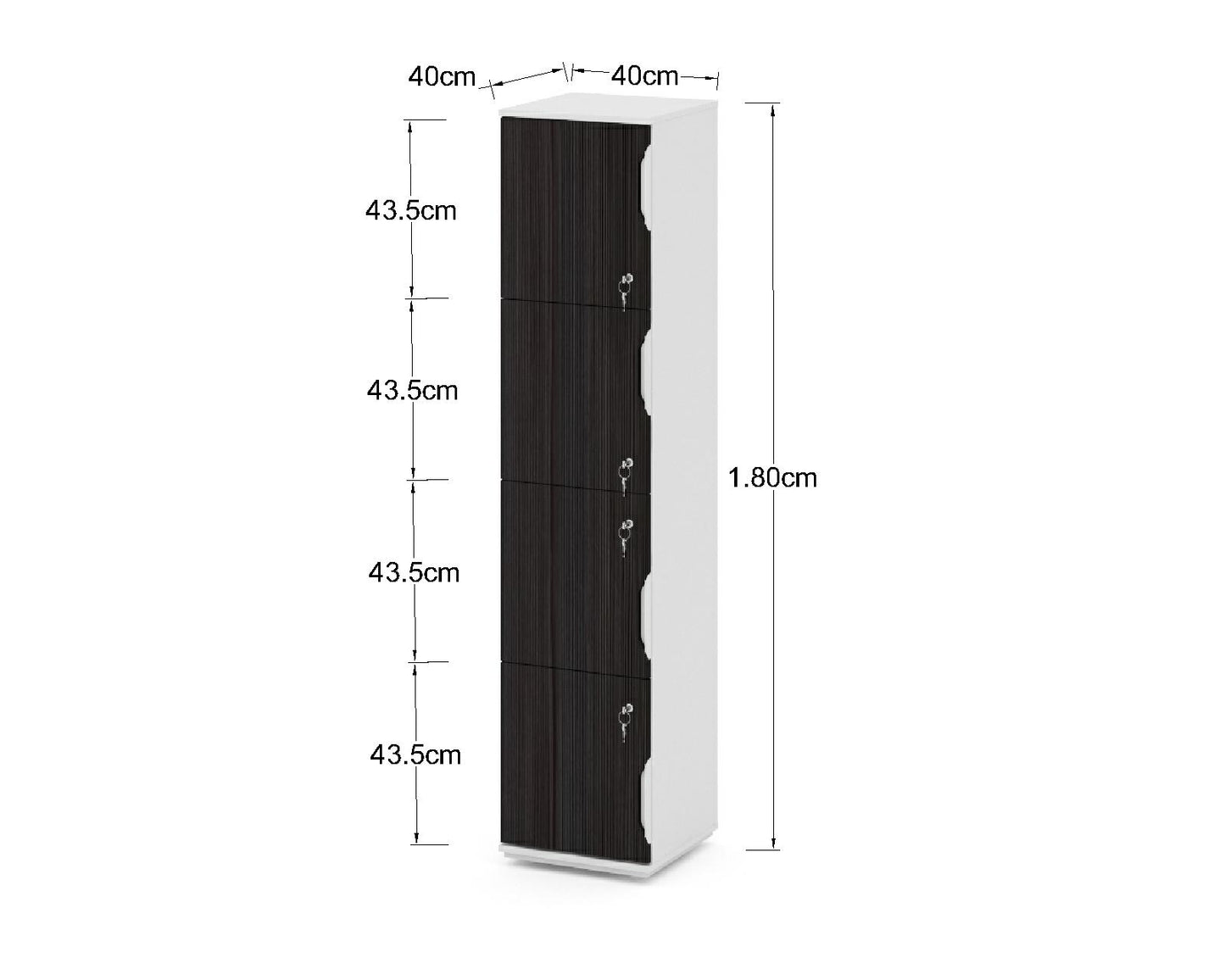 Locker Económico de MDF 4 Puertas LKDF4