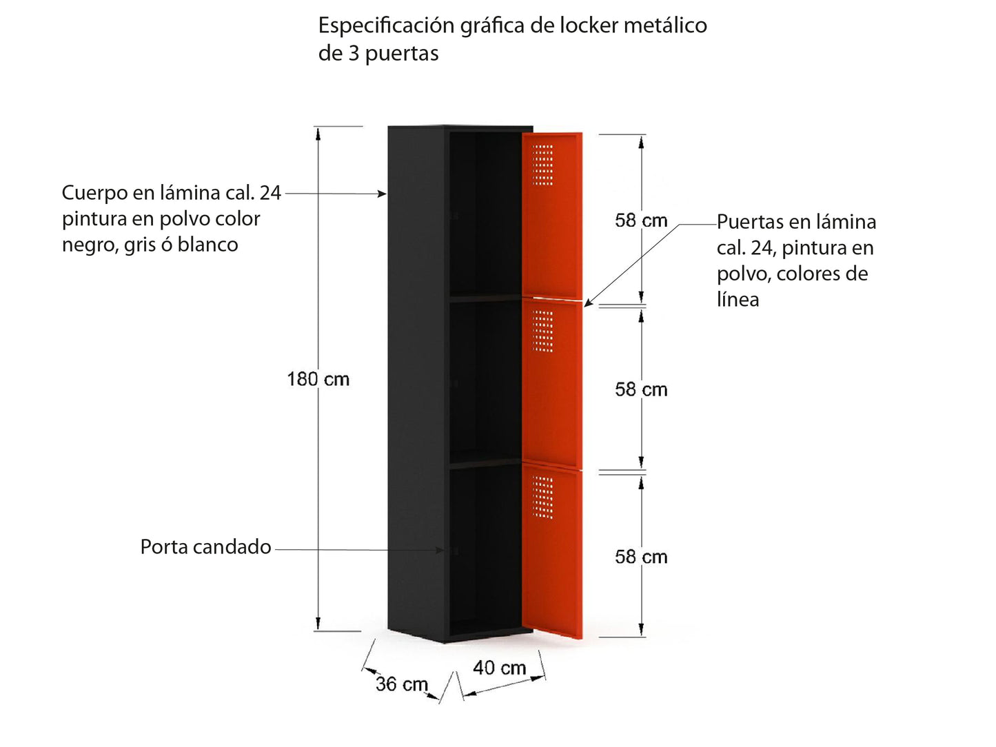Locker Metálico LCK3PP-C