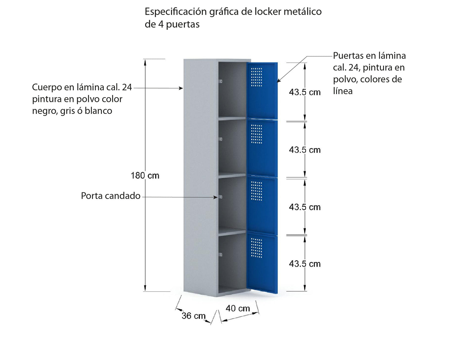 Locker Metálico LCK4PP-C