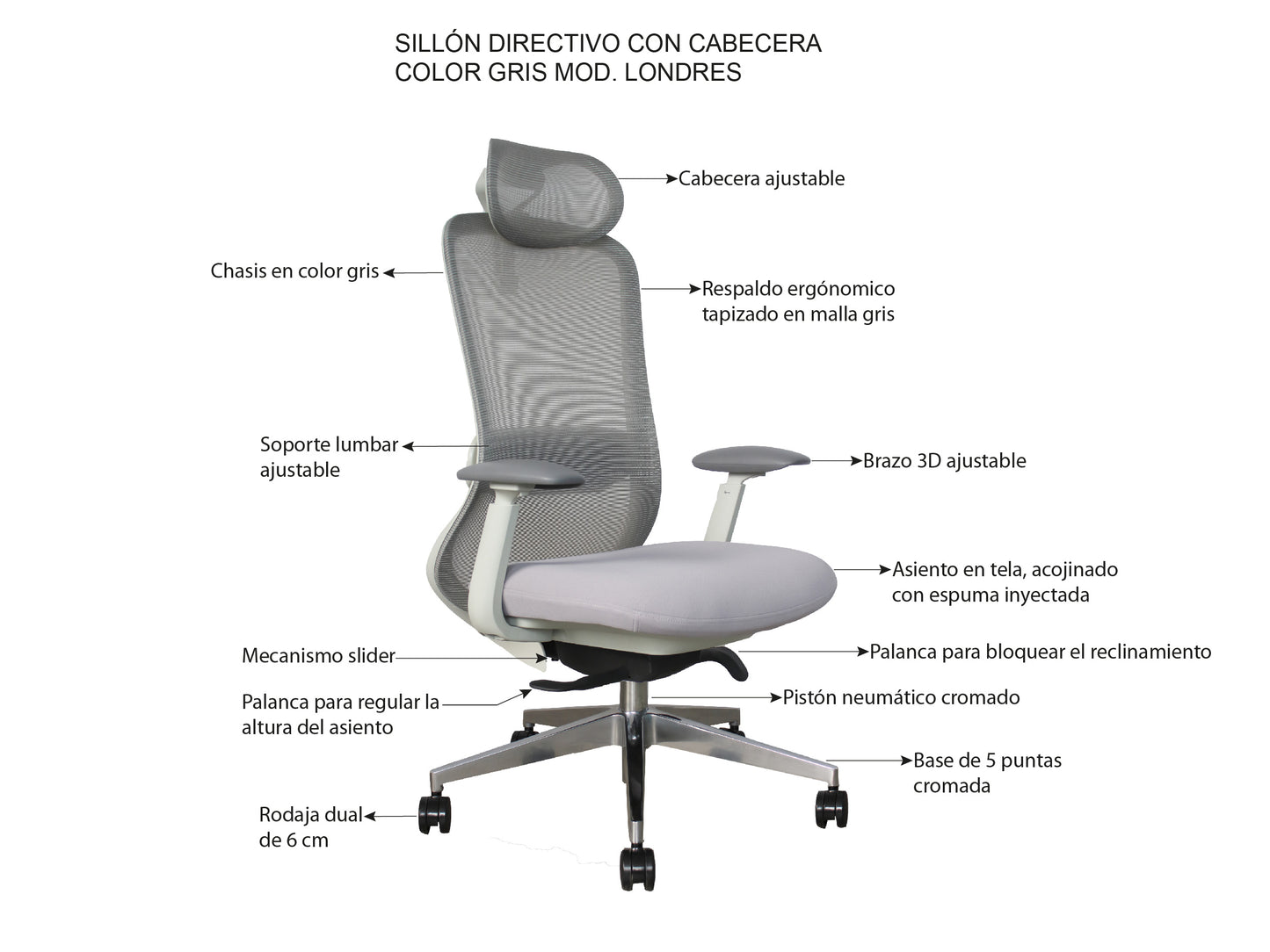 Silla Directiva LONDRESC-GR