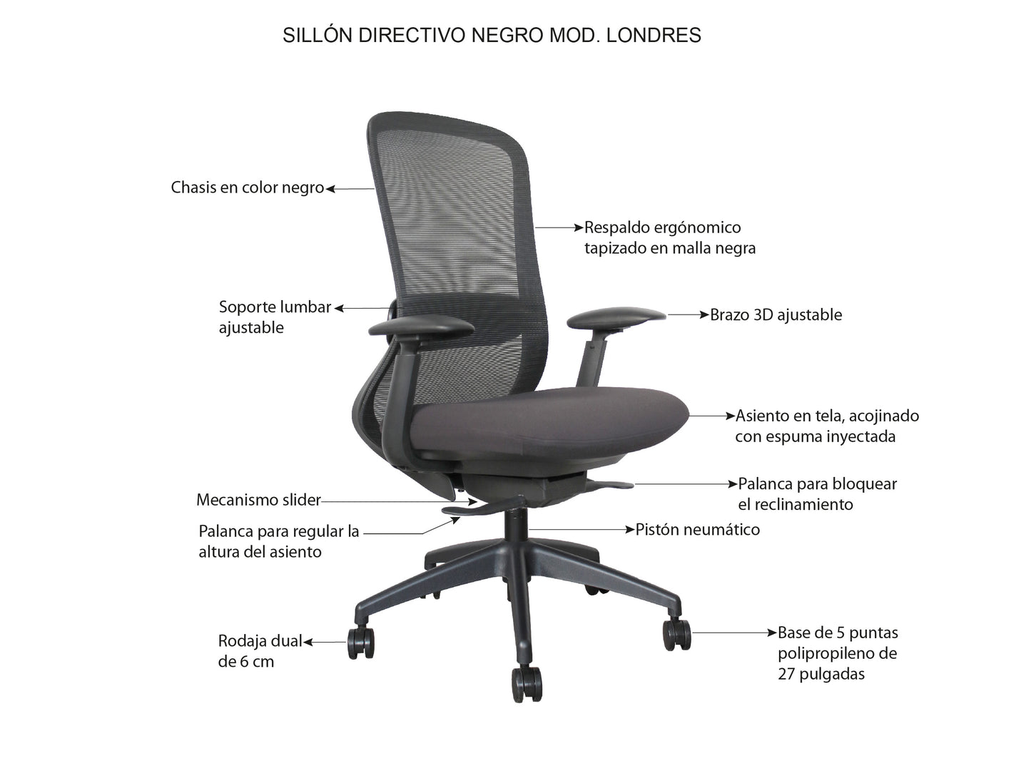 Silla Ejecutiva LONDRES-NE