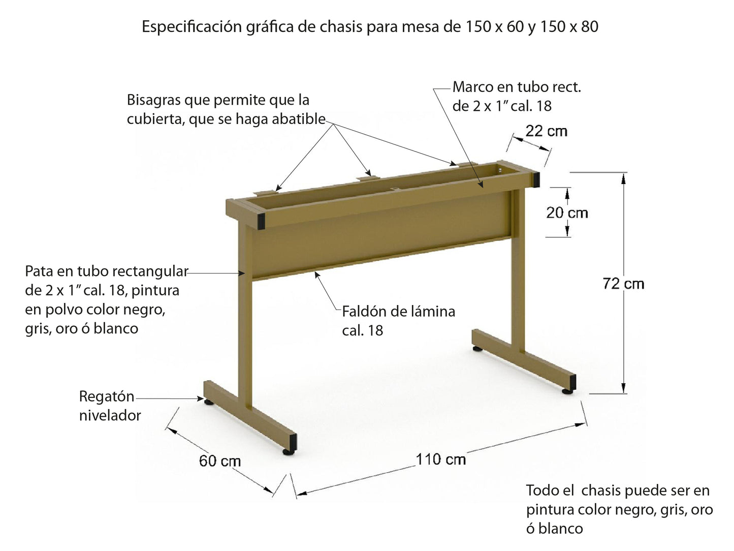 Chasis Base Plegable CHP11