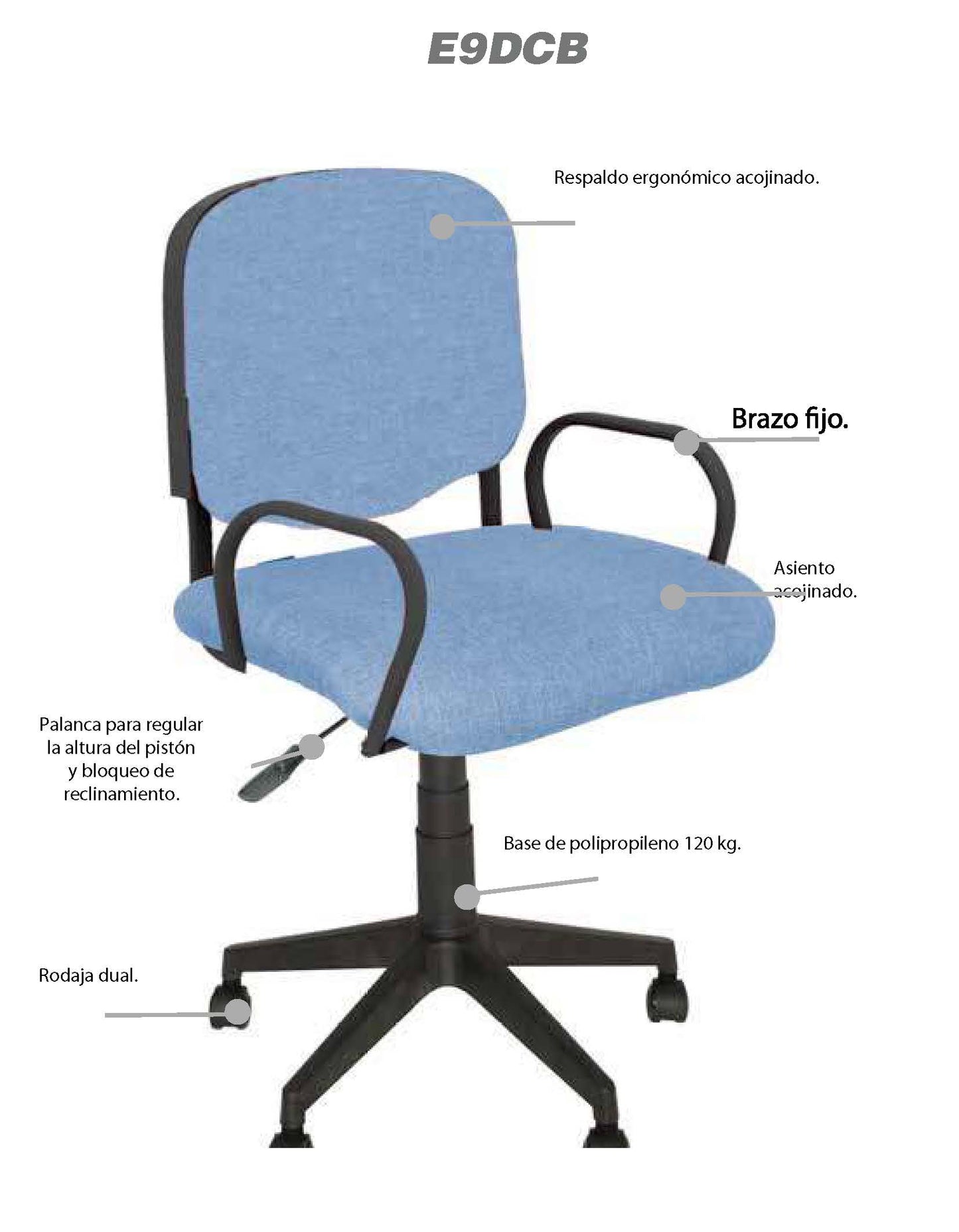 Silla Multiusos Wig con Brazos E9DCB