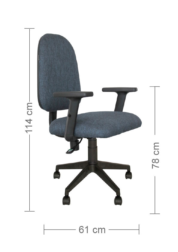 Silla Secretarial con Brazos Ajustables SACBA-PL
