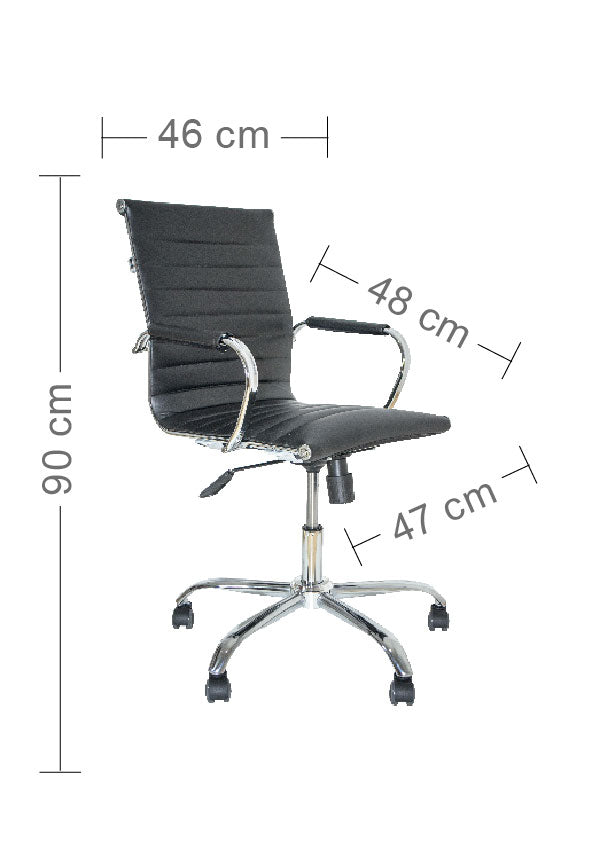 Silla Directiva Cidro Cromada Baja CIDROMTB
