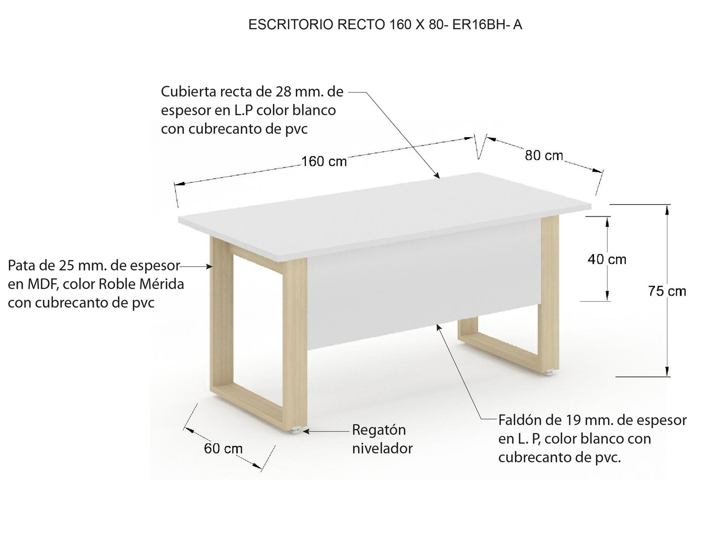 Escritorio Recto Ejecutivo