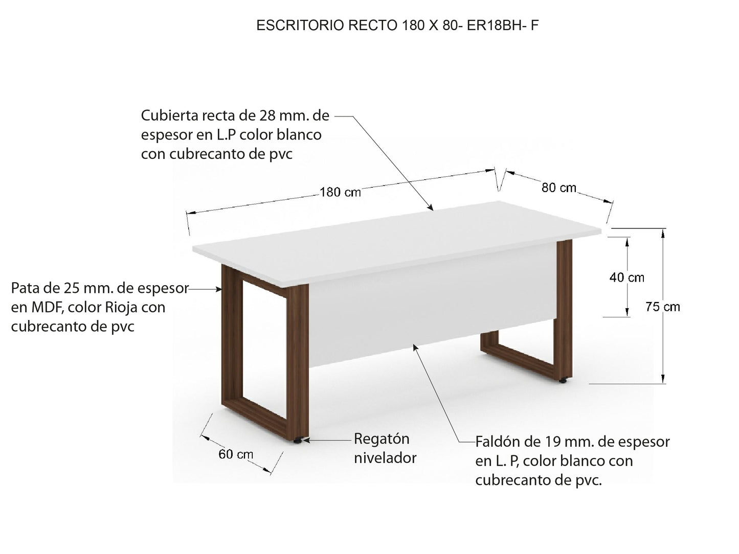 Escritorio Recto Ejecutivo