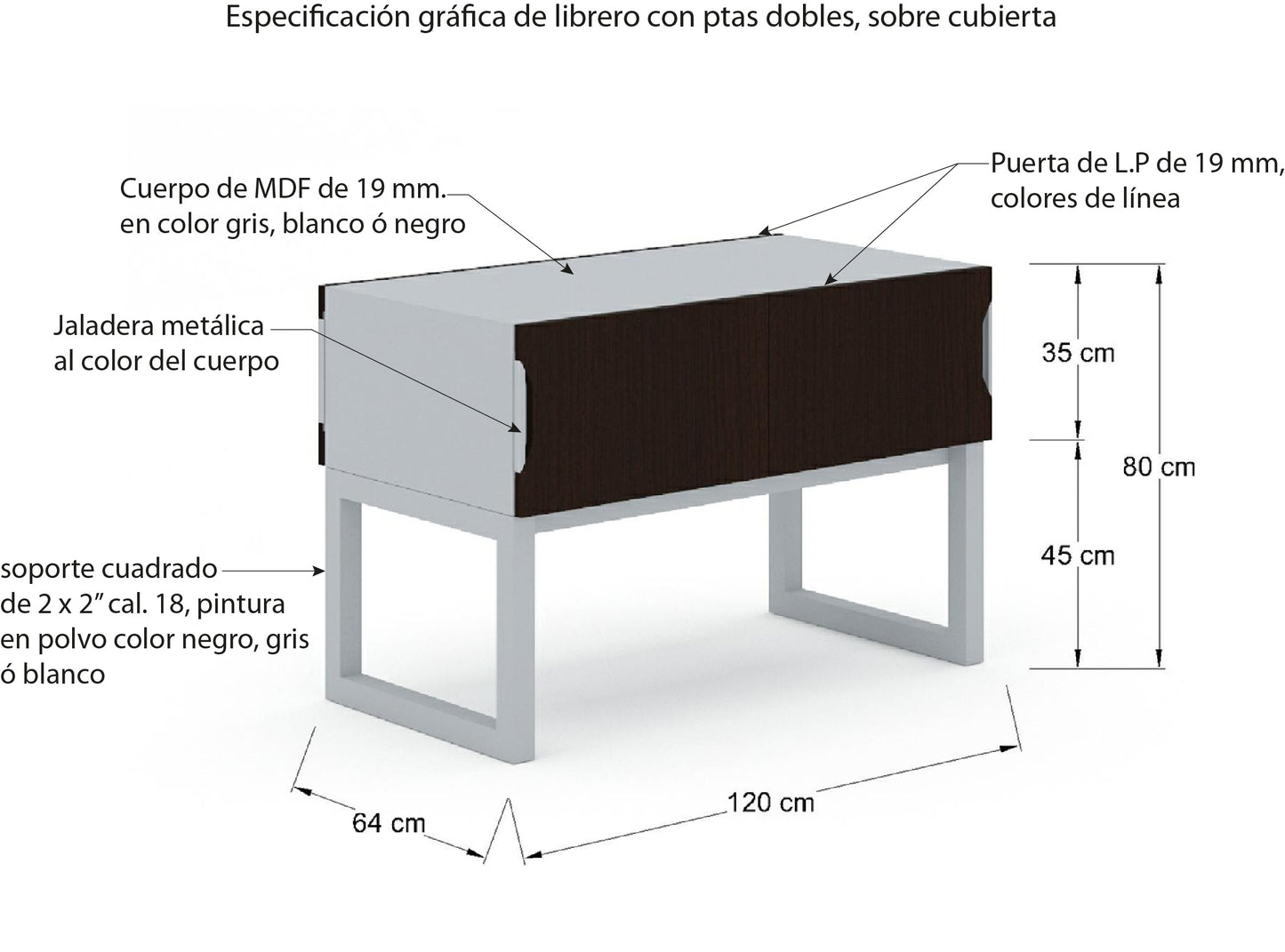 Librero Doble MKLP126