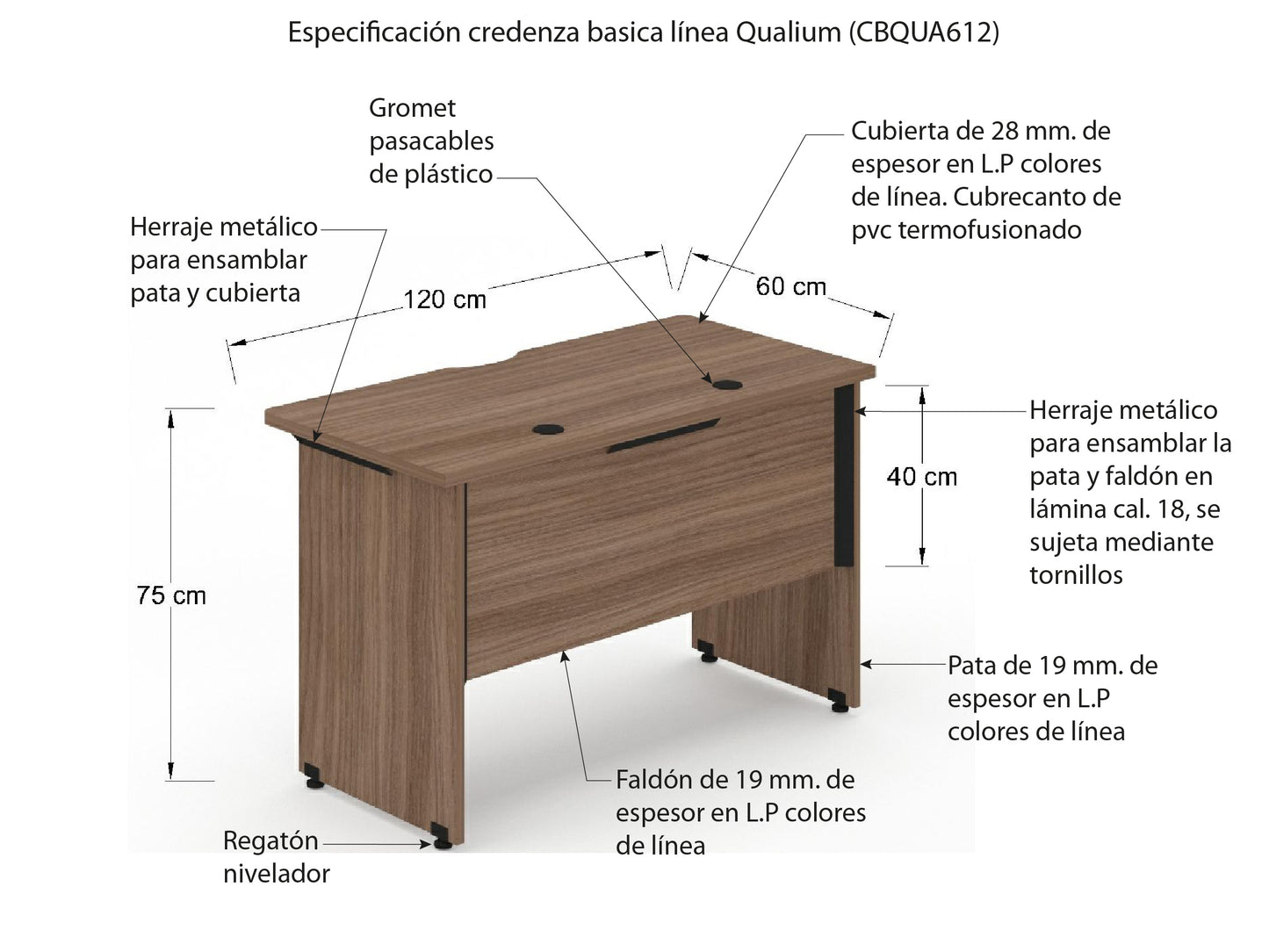 Escritorio Curvo Ejecutivo Qualium