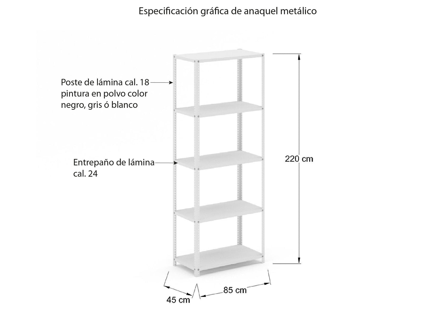 Anaquel/Estante Estándar ELI4522