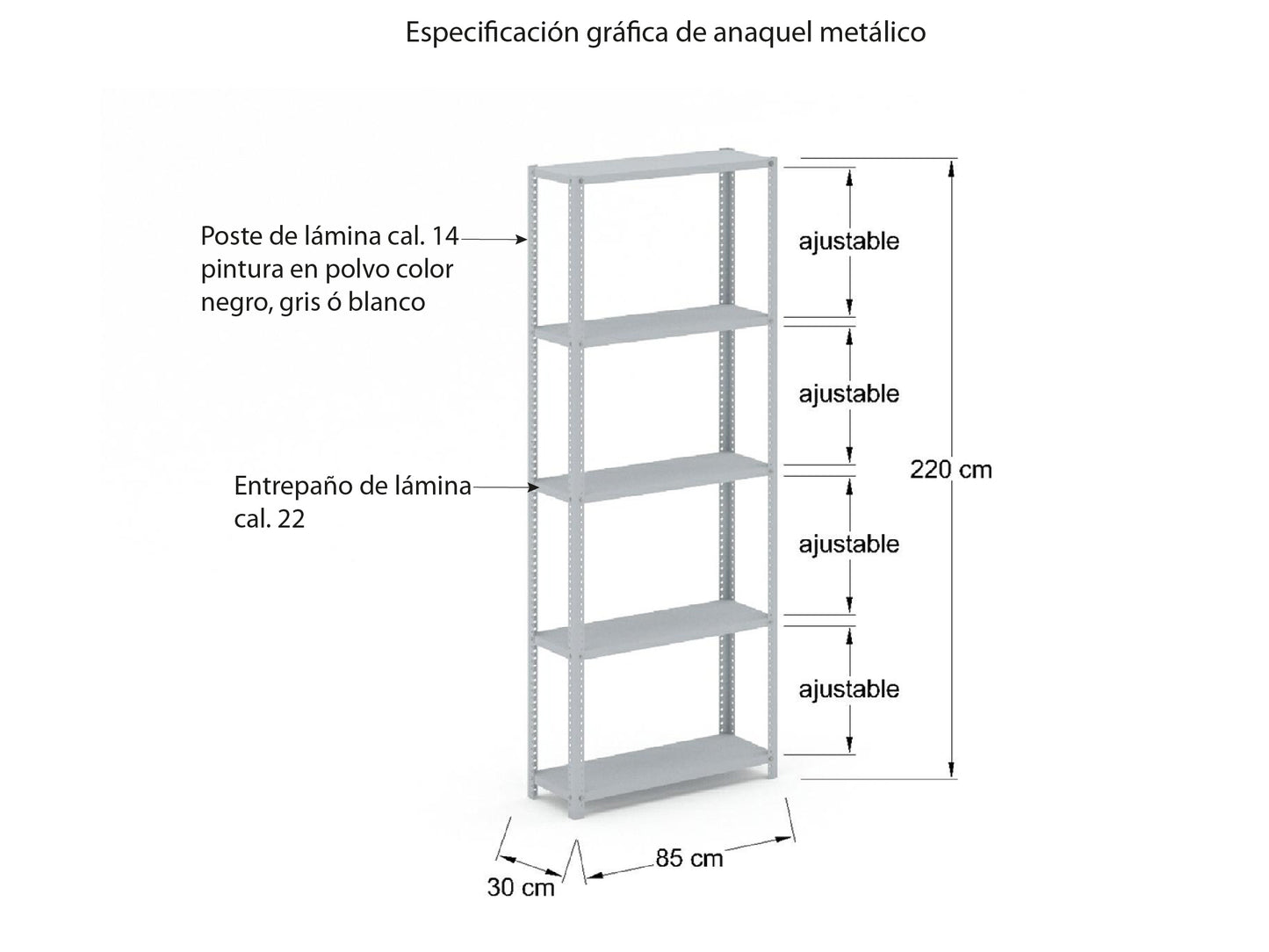 Anaquel/Estante Estándar ELI3022