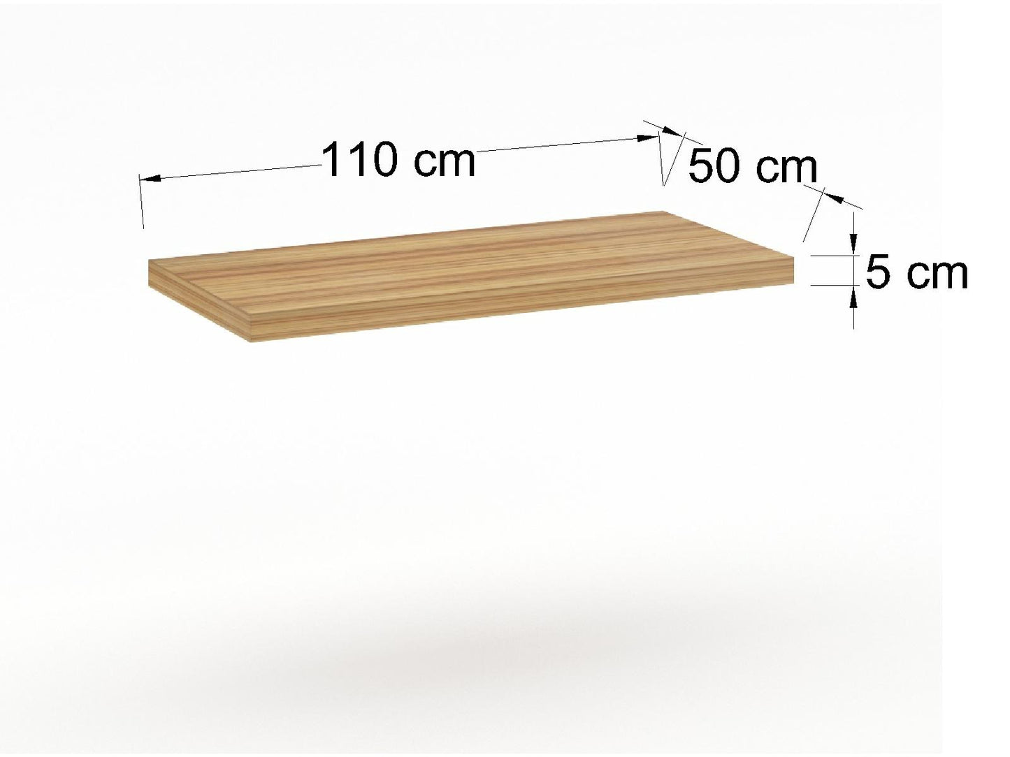 Cubierta Rectangular en Chapa de Madera para Mesa de Restaurante.