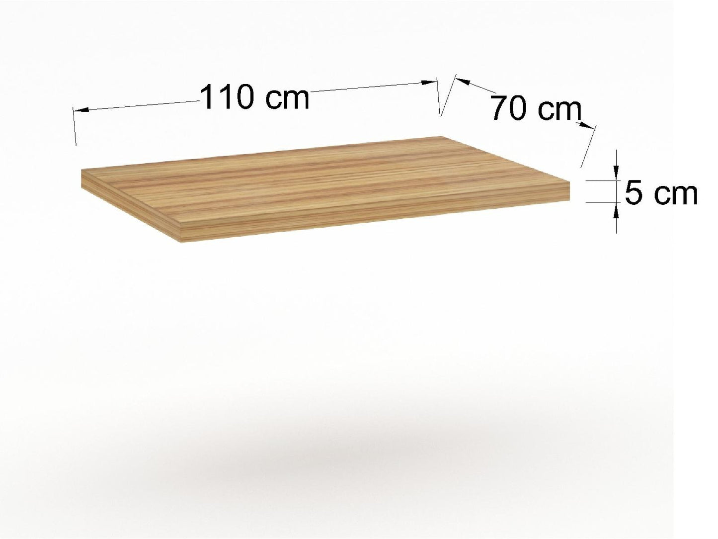 Cubierta Rectangular en Chapa de Madera para Mesa de Restaurante.