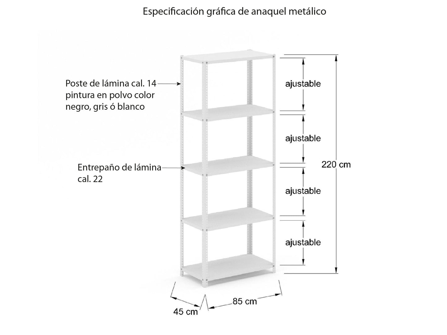 Anaquel/Estante Estándar ELI4522