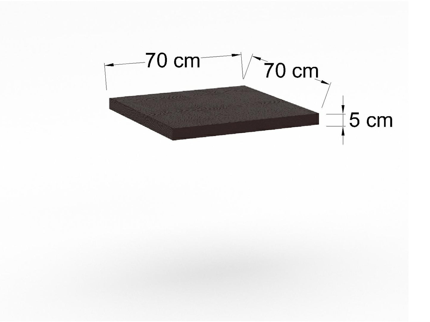 Cubierta Cuadrada en MDF Texturizado para Mesa de Restaurante