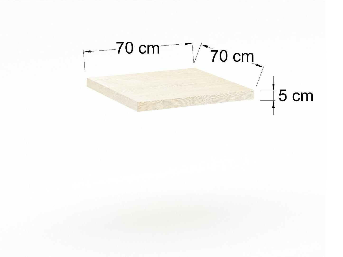 Cubierta Cuadrada en MDF Texturizado para Mesa de Restaurante