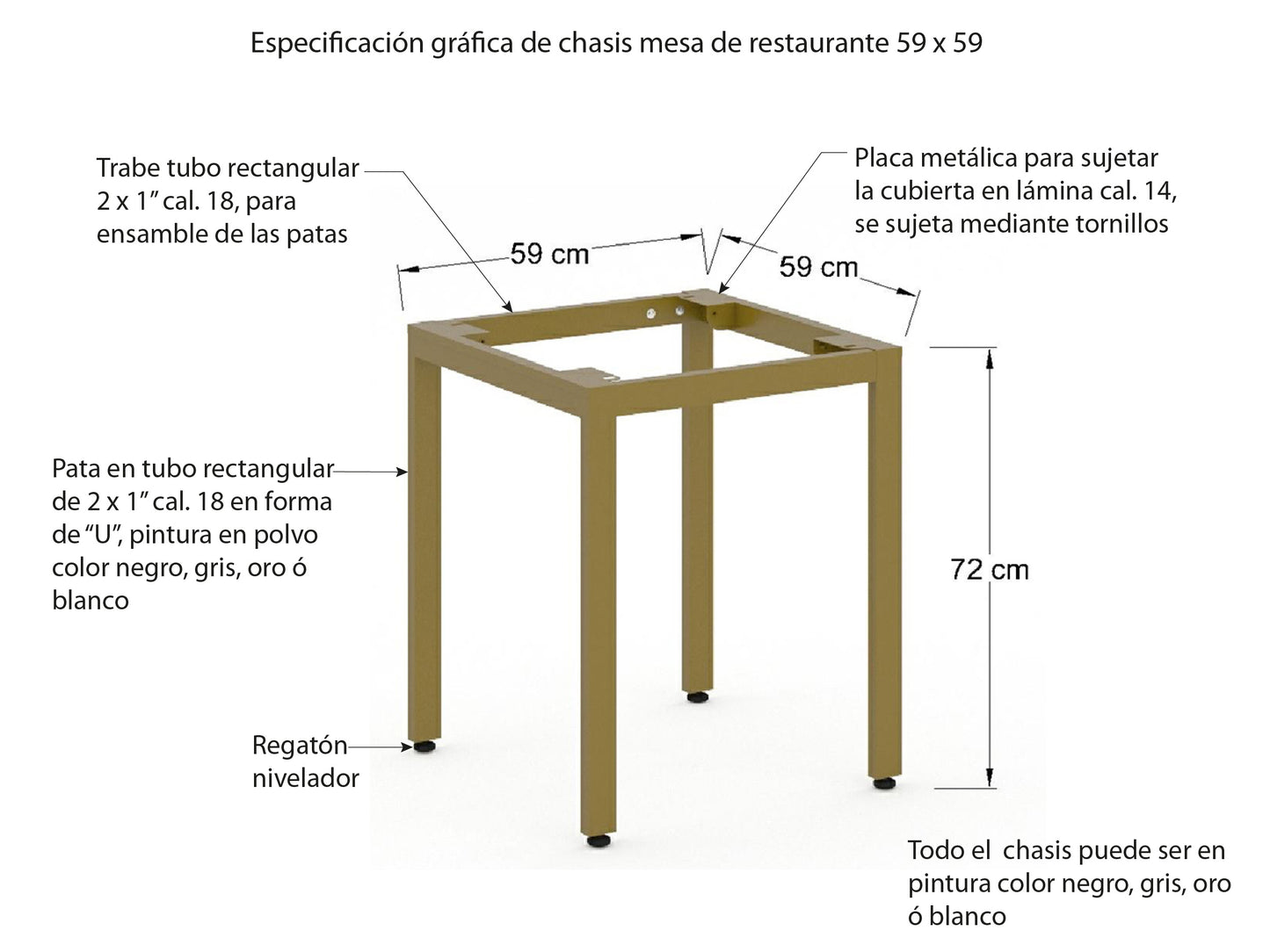 Chasis Base de 4 Puntas CHR459