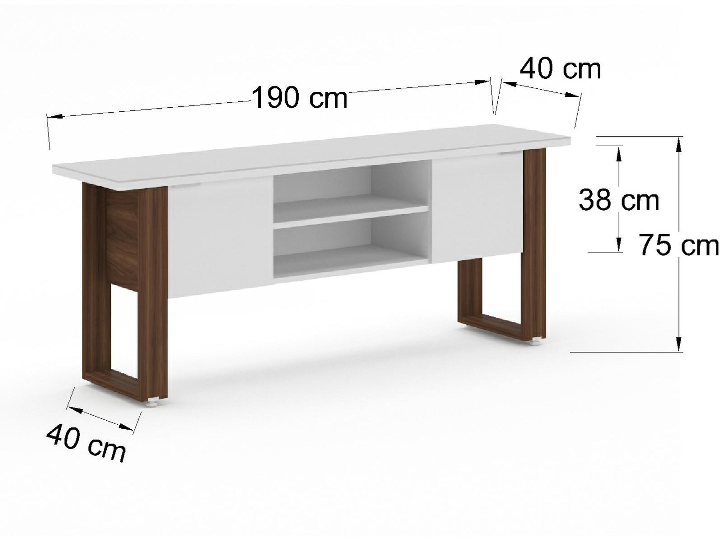 Credenza Ejecutiva Bohom-Atria con Puertas y Estantes