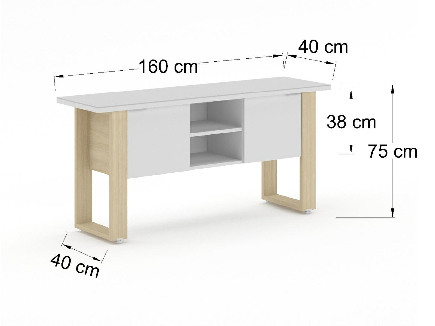 Credenza Ejecutiva Bohom-Atria con Puertas y Estantes