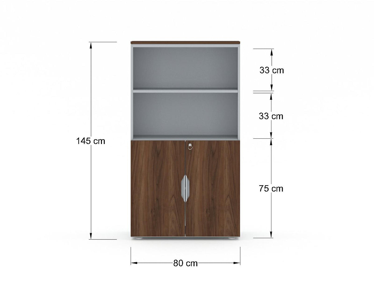 Librero Metálico Con Puertas L3ML74