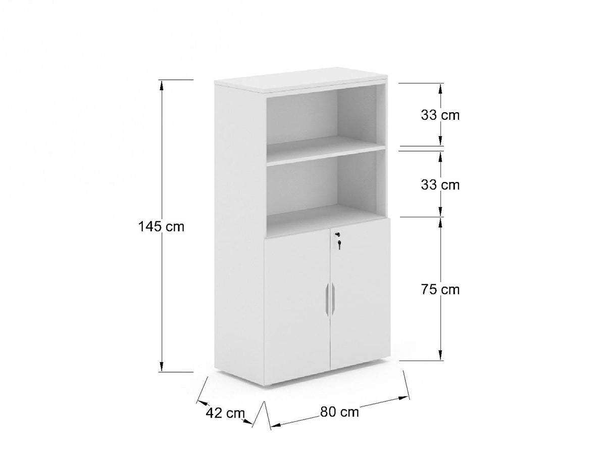 Librero Metálico Con Puertas L3ML74