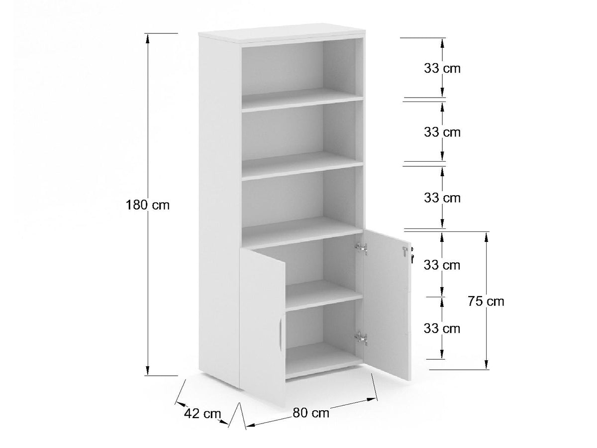 Librero Metálico Con Puertas L4ML74