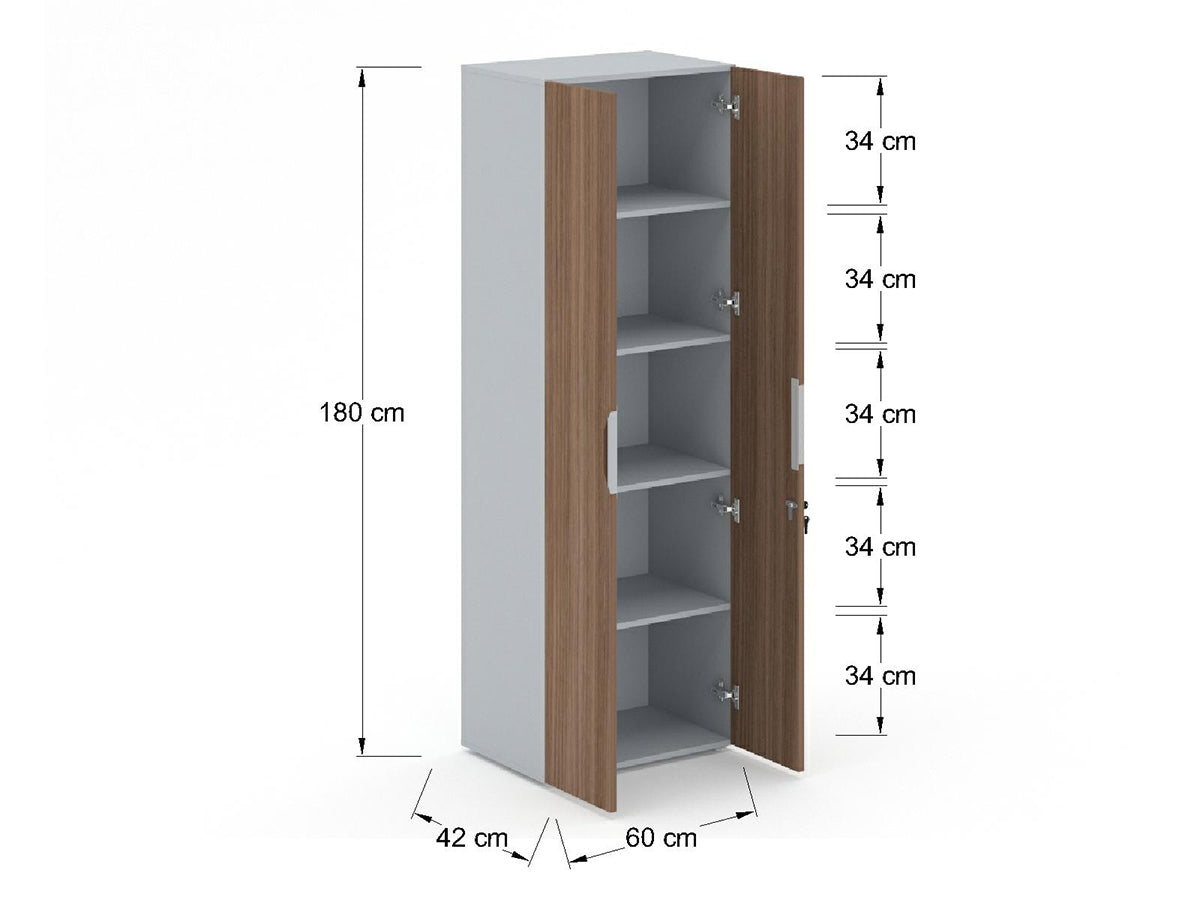 Librero Económico de MDF Con Puertas LPMF18