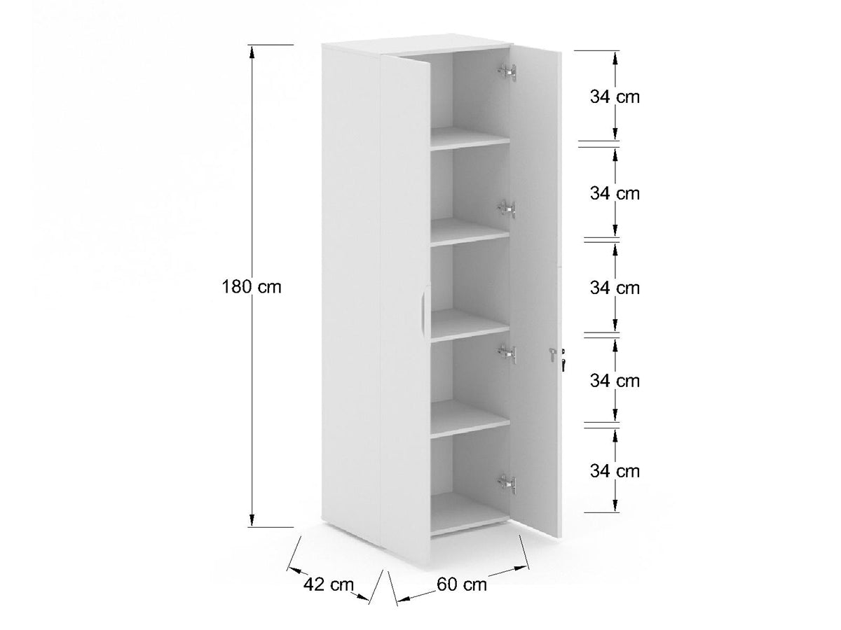 Librero Económico de MDF Con Puertas LPMF18