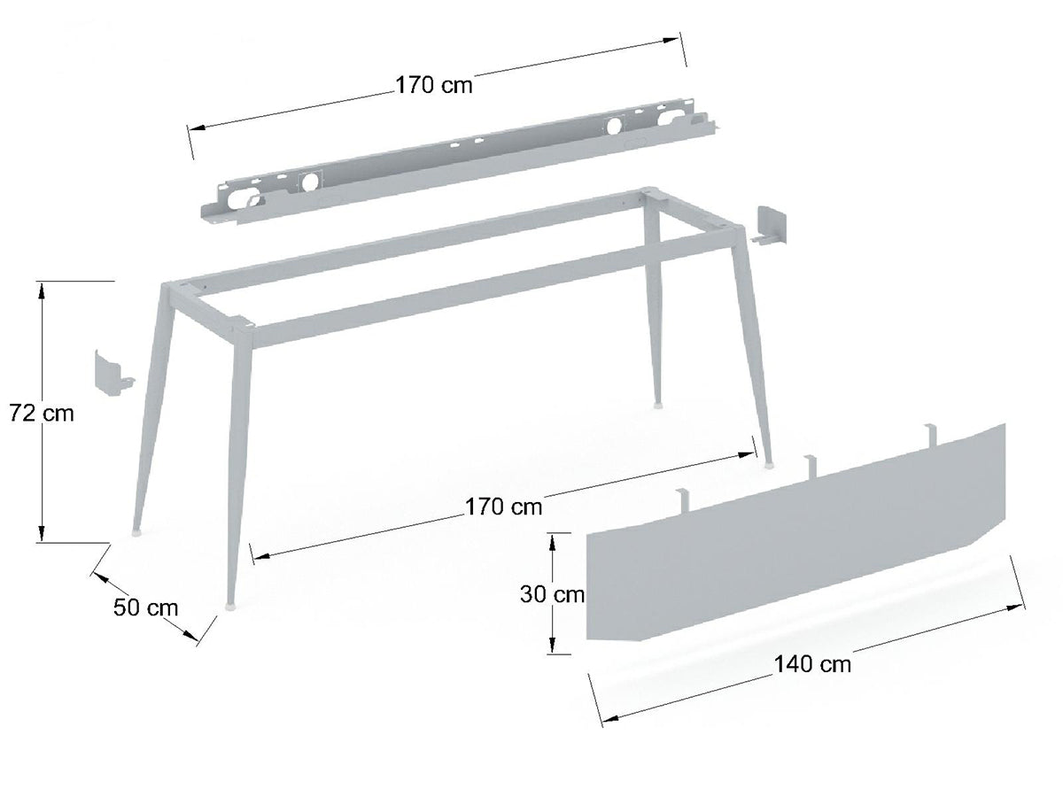 Escritorio Individual Clip Conico CNE 28