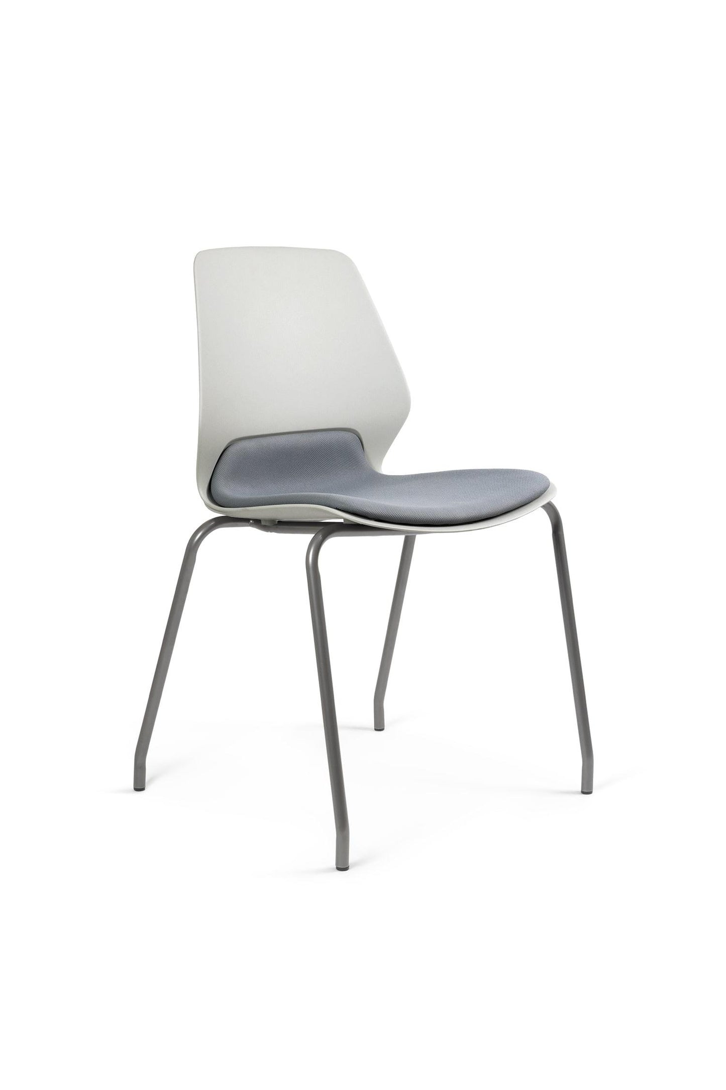 Silla de Visita Kolbe Base Gris Asiento Tapizado