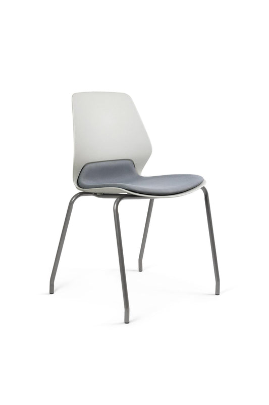 Silla de Visita Kolbe Base Gris Asiento Tapizado