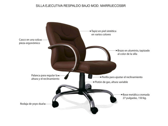 Silla Ejecutiva Marruecos Respaldo Medio