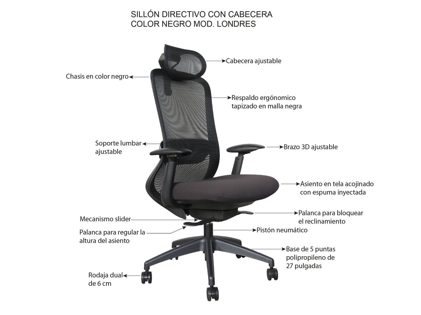 Silla Directiva LONDRESCB-NE