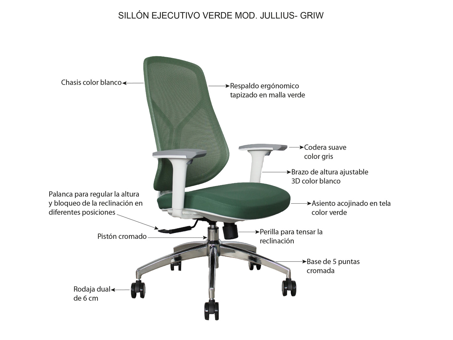 Silla Ejecutiva Julius Verde